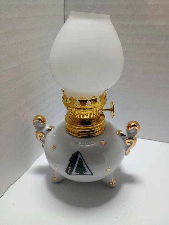 The Unbranded Brand Other - Tall Cedars of Lebanon, a Masonic Affiliated Group Small Oil Lamp 6 Inch